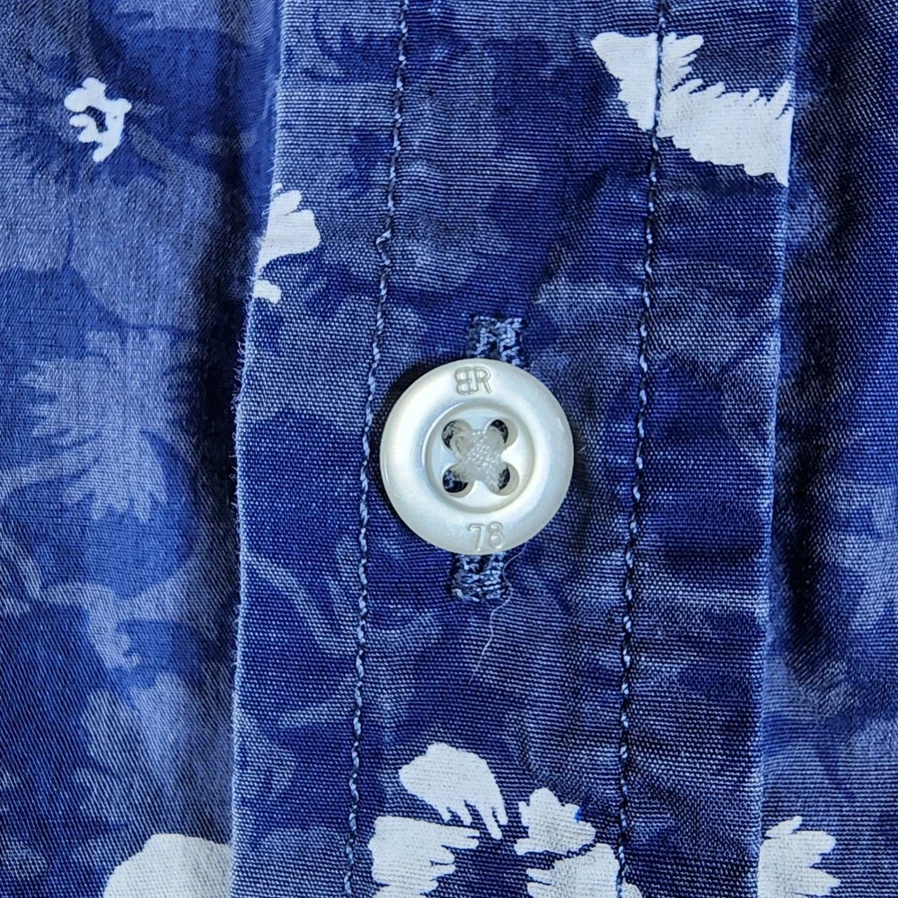 Banana Republic Button Down Mens Small Grant Slim Fit Floral Poplin Excellent